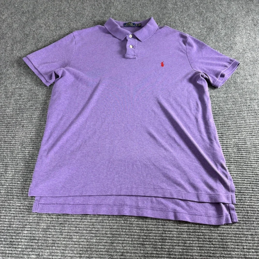 Polo Ralph Lauren Mens XL Purple Heather Short Sleeve Pony Logo Polo Shirt